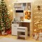 White 67" Tall Vanity Set with Mirror, Makeup Dressing Table and Charging Station